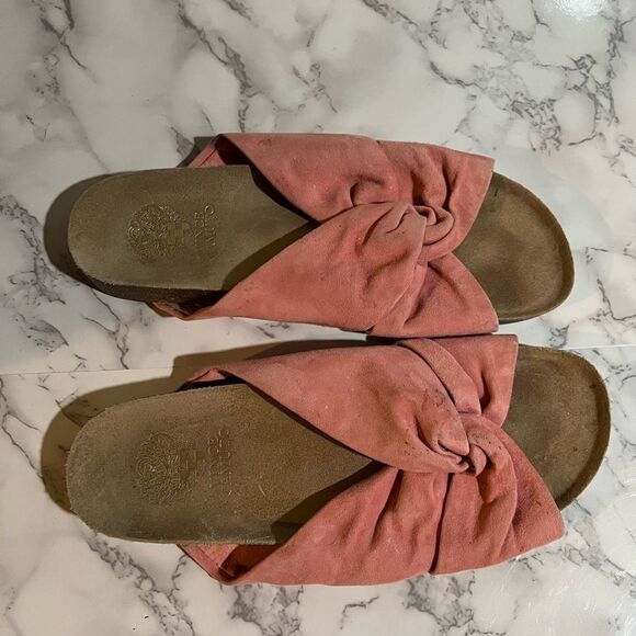 Vince Camuto Biminti Suede Leather Slide Sandals 10M - Picture 7 of 7